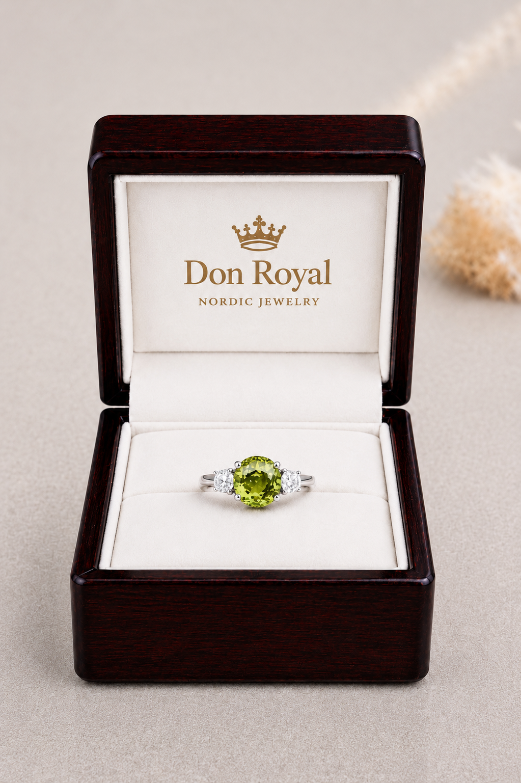 Natural Color Changing Alexandrite Diamond Handcrafted Gold Ring Box