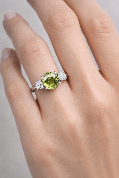 Natural Color Changing Alexandrite Diamond Handcrafted Gold Ring Model