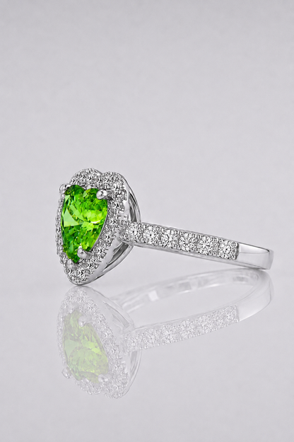 Natural Color Changing Alexandrite Diamond Handcrafted Platinum Ring