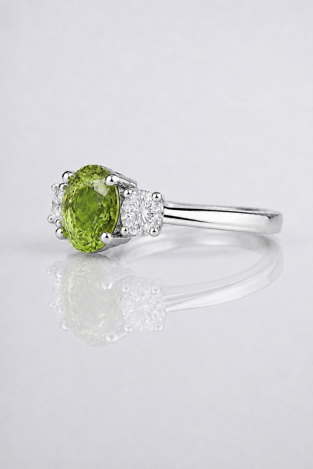 Natural Color Changing Alexandrite Diamond Handcrafted Platinum Ring