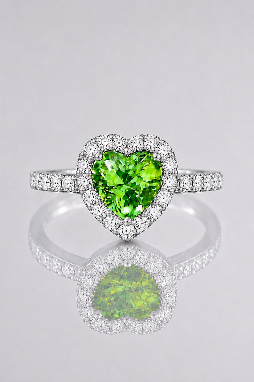 Natural Color Changing Alexandrite Diamond Handcrafted White Gold Ring