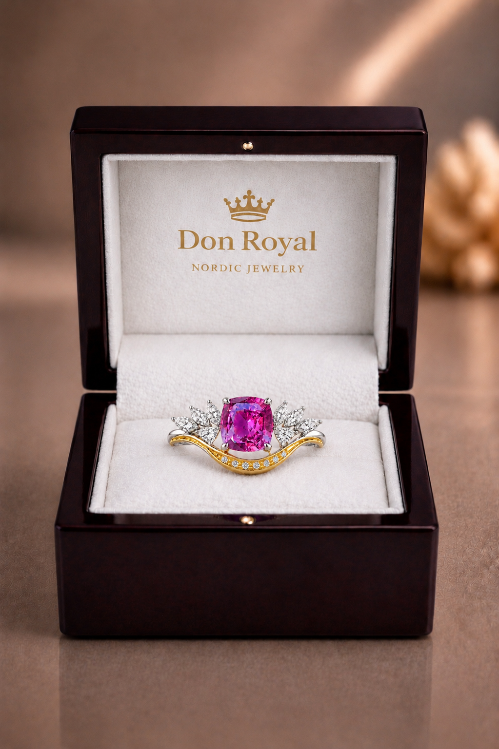 Rozalie Rosa Safir och Diamant Ring