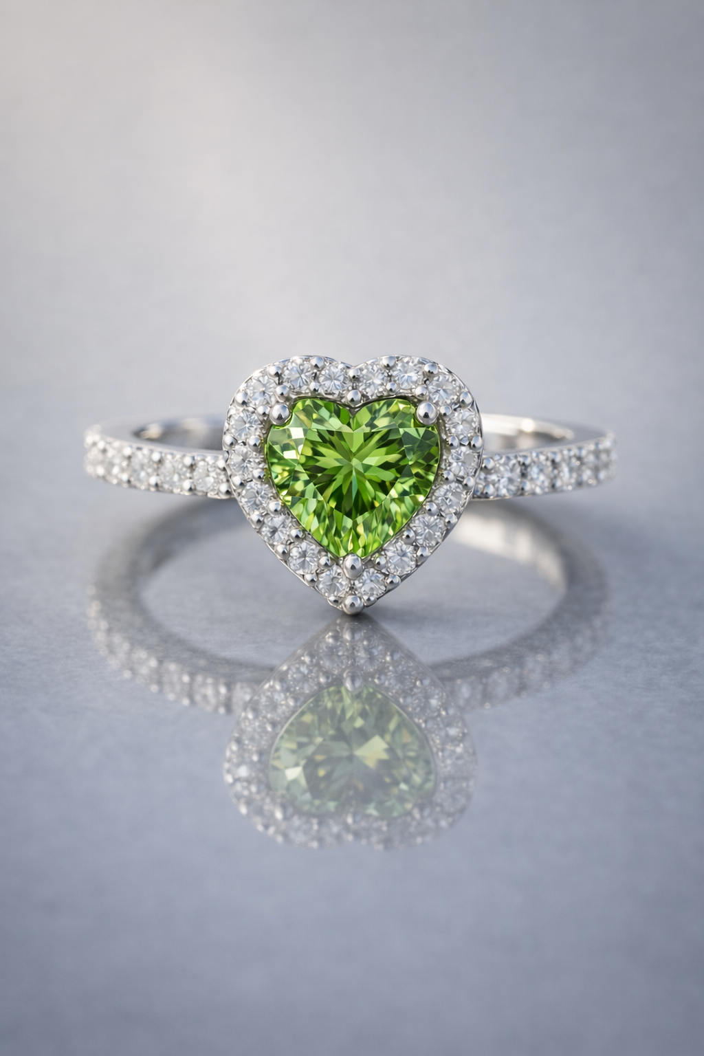 alexandrite diamond halo white gold ring