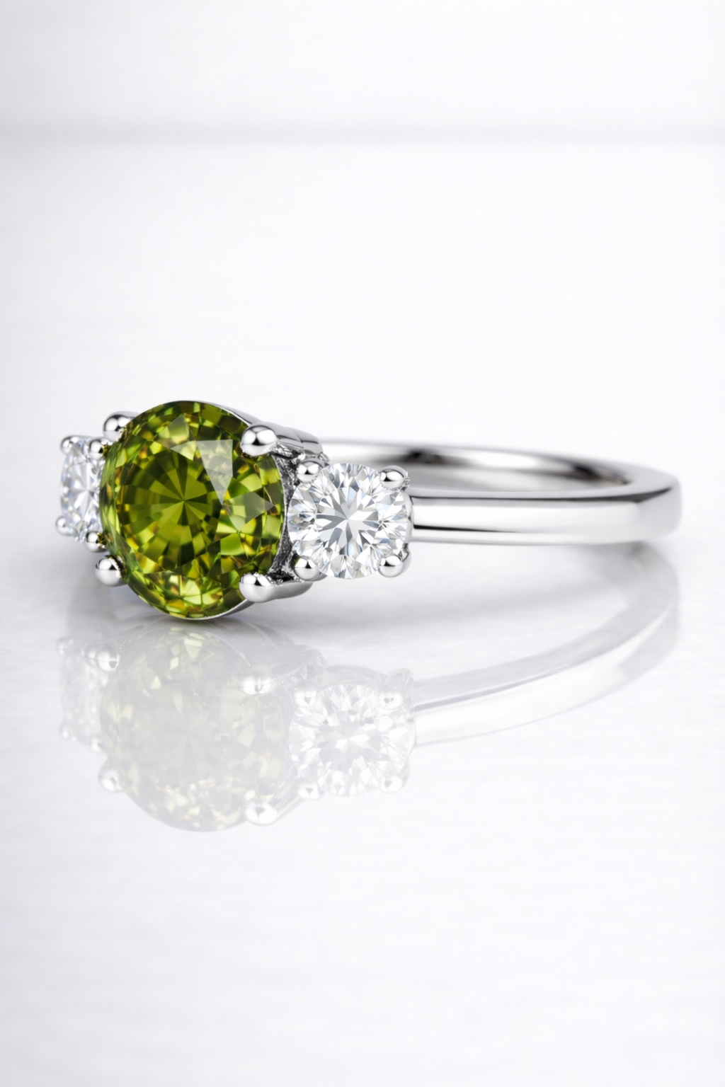 alexandrite diamond platinum ring
