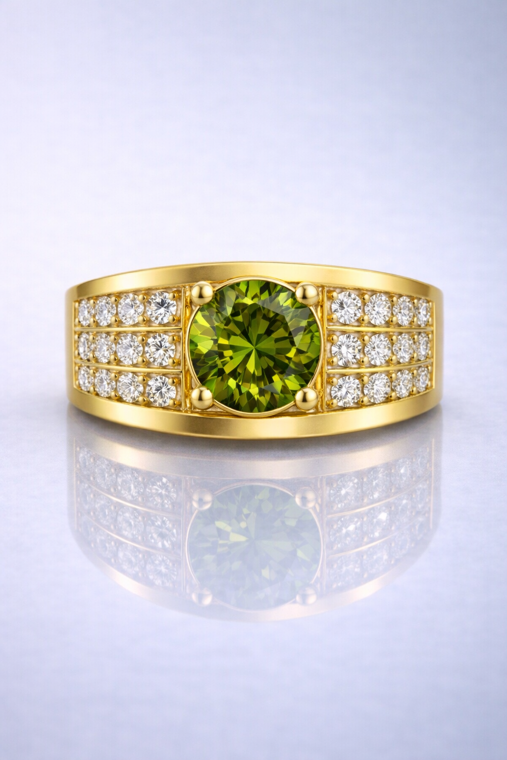 alexandrite diamond yellow gold ring
