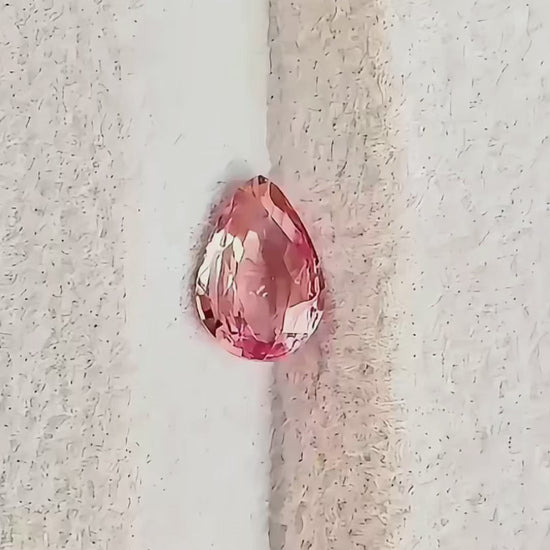 0.93 ct unheated padparadscha sapphire certified