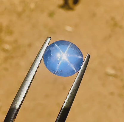 2.16 ct unheated blue star sapphire certified