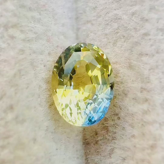 1.16 ct bicolor sapphire certified