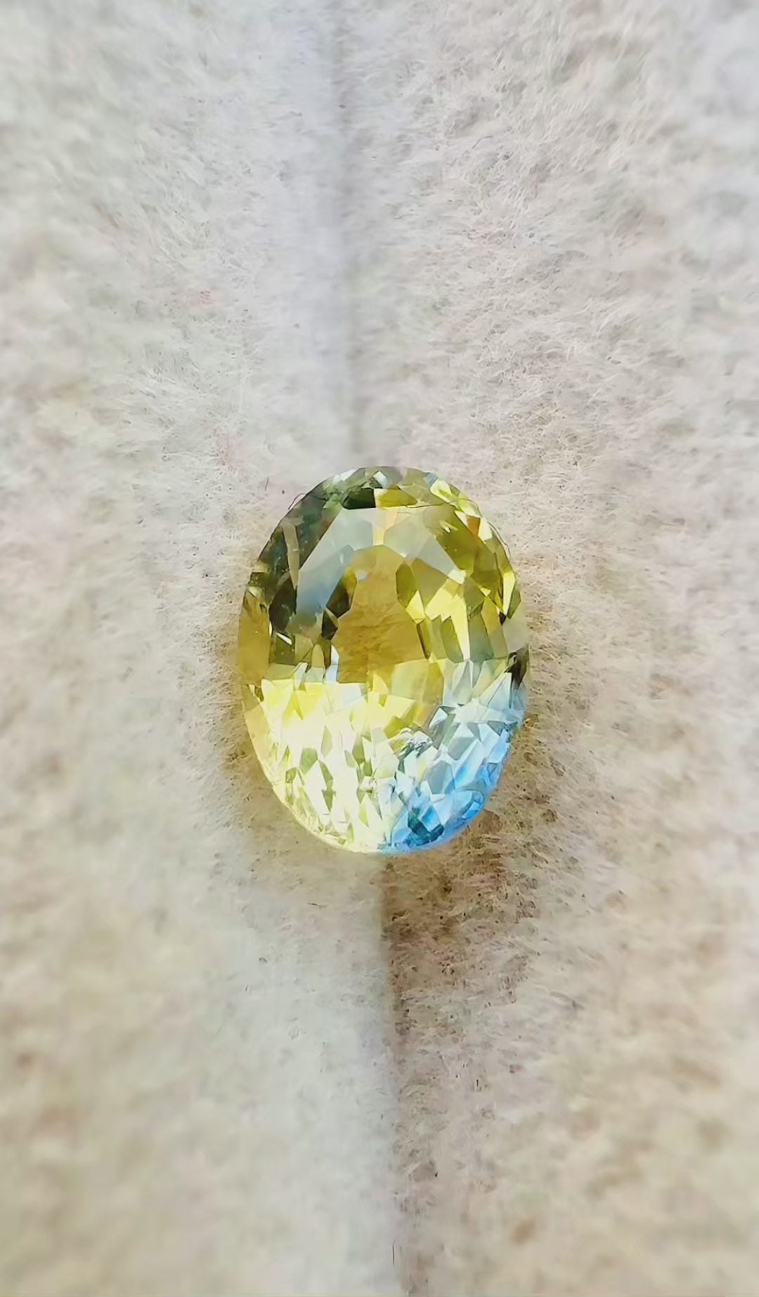 1.16 ct bicolor sapphire certified