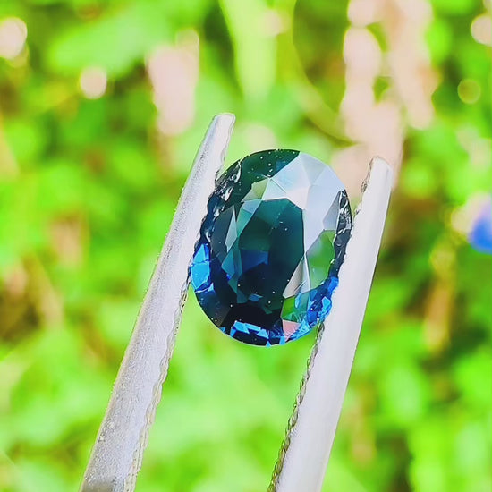 0.88 ct blue sapphire certified