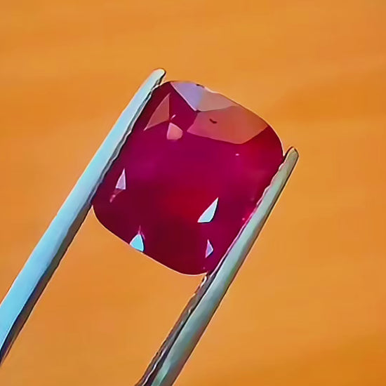 5.00ct unheated red ruby gia certified