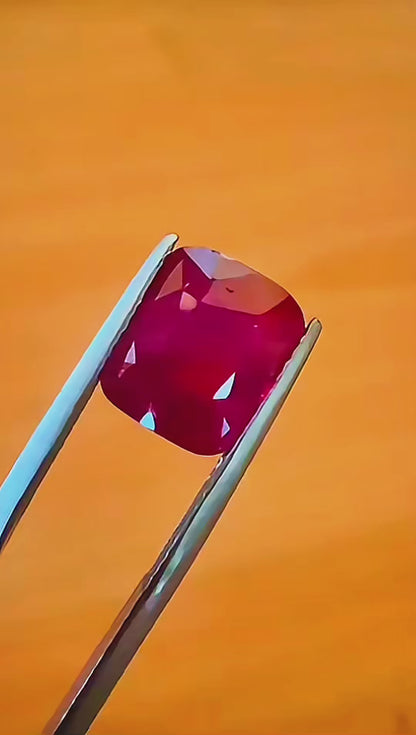 5.00ct unheated red ruby gia certified
