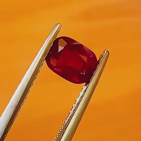1.23 ct red ruby gia certified
