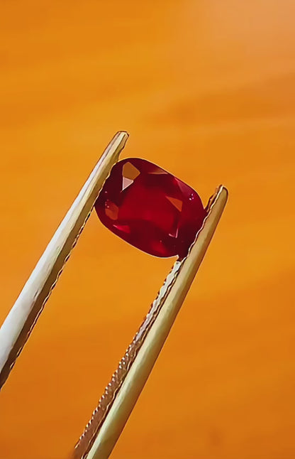 1.23 ct red ruby gia certified