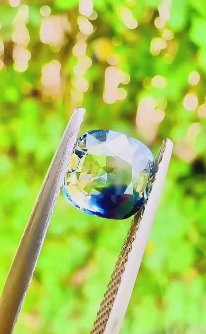 1.82 ct unheated bicolor sapphire gia certified