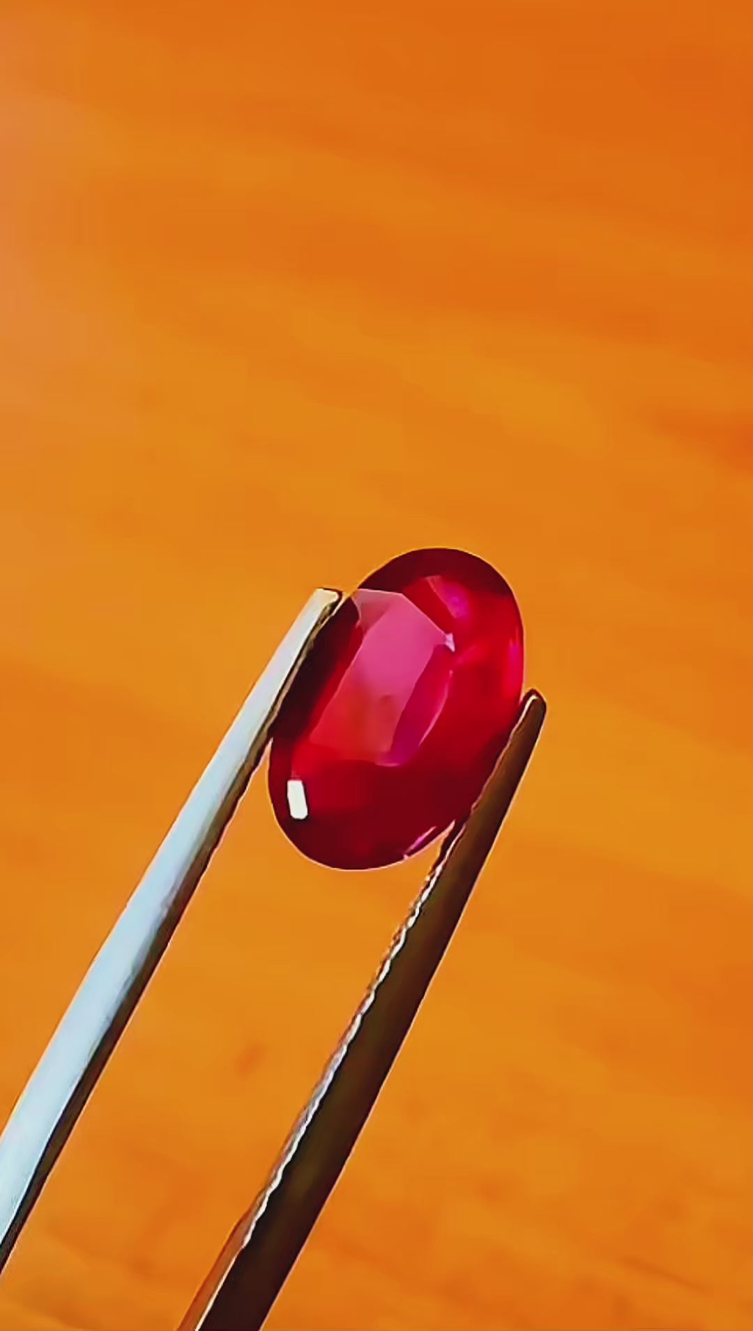 2.07 ct unheated red ruby gia certified