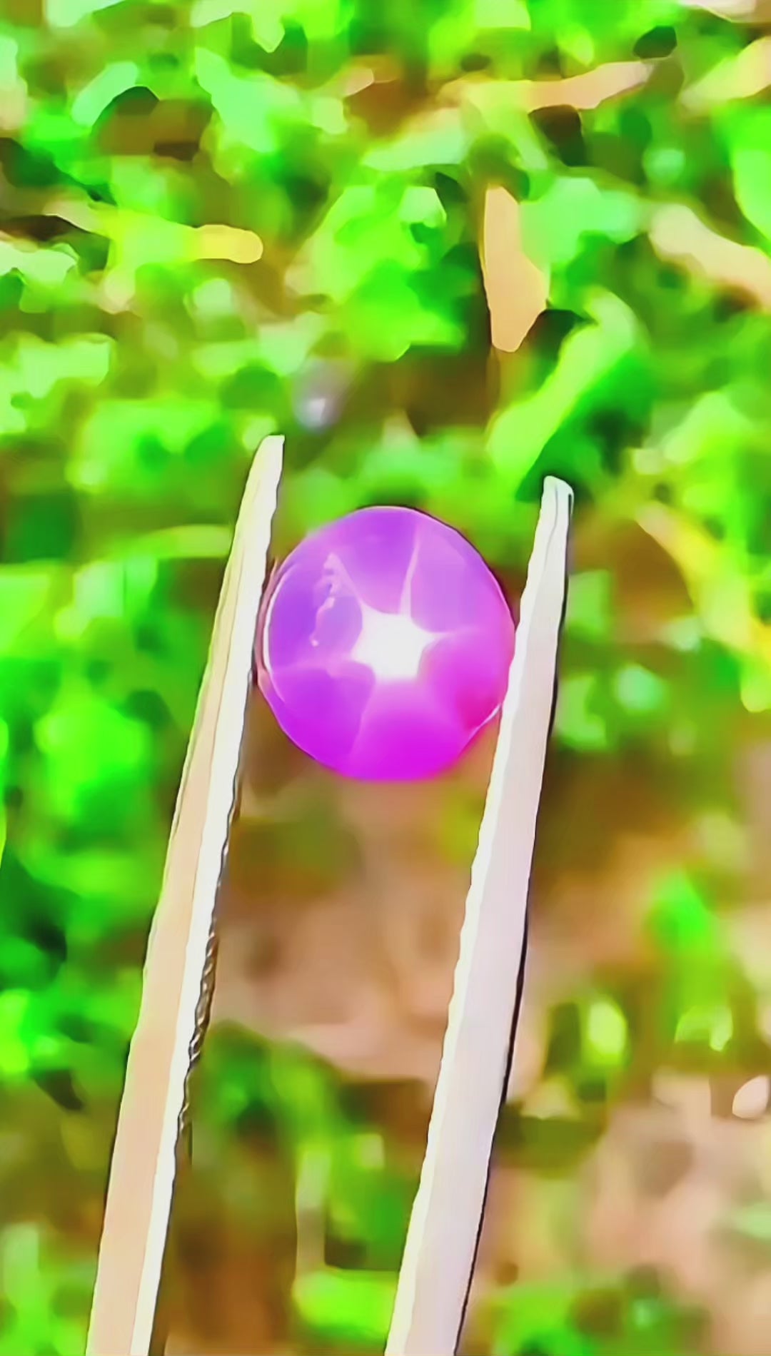 2.22 ct unheated purplish pink star sapphire certified