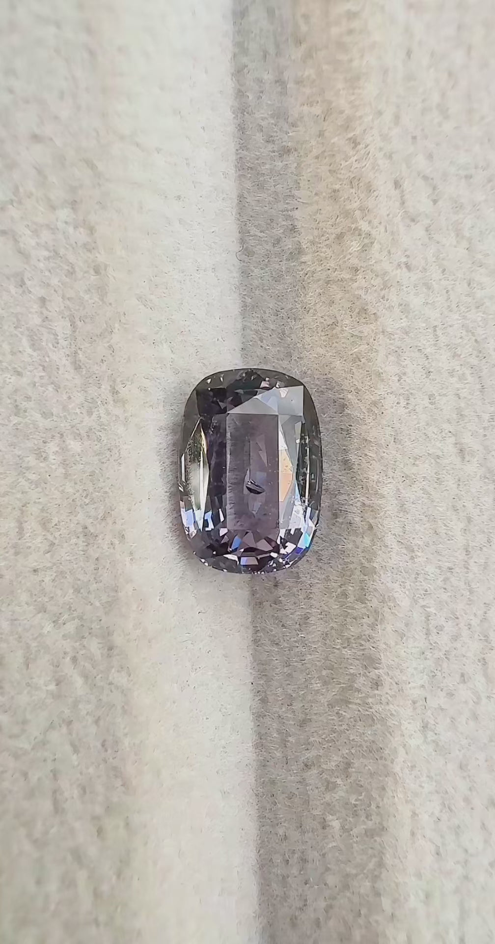2.05 ct grey spinel certified