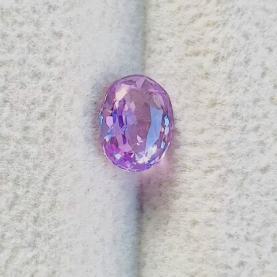1.08 ct purplish pink spinel certified