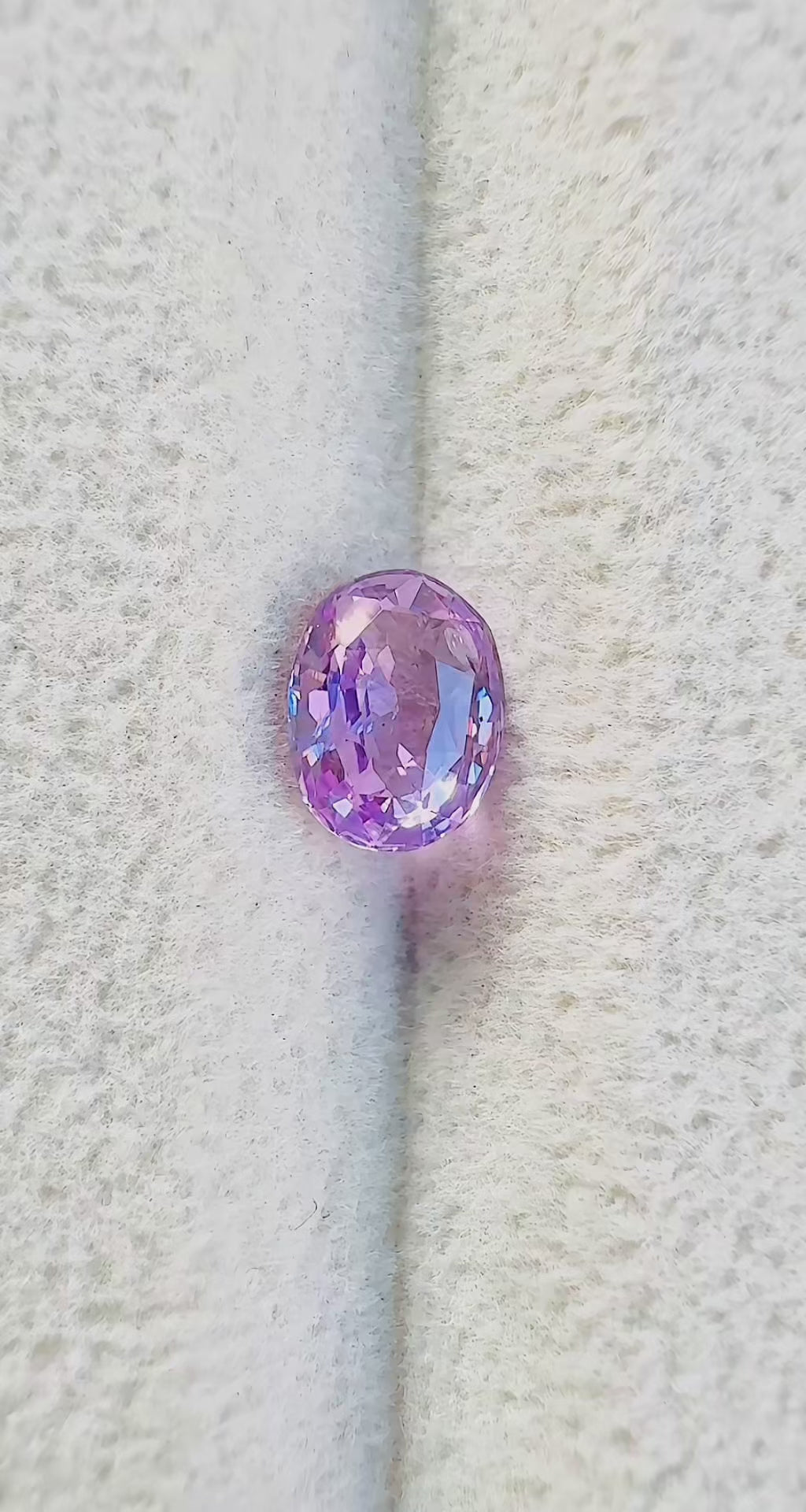1.08 ct purplish pink spinel certified