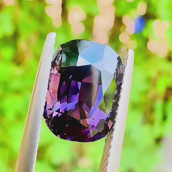 3.50 ct purple sapphire certified