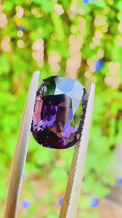 3.50 ct purple sapphire certified
