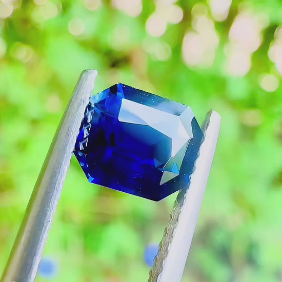 1.26 ct unheated blue sapphire certified