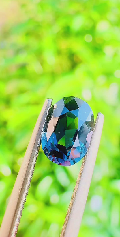 Zerithon Multicolored Spinel & Diamond Trilogy Ring