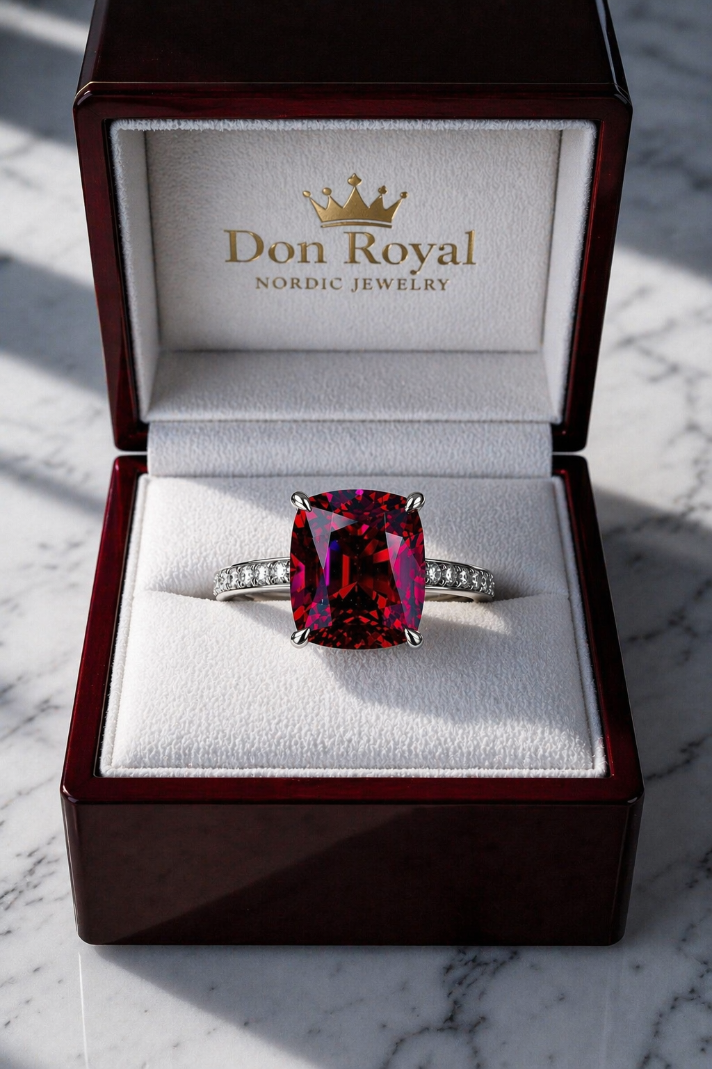purplish pink rhodolite garnet diamond gold ring