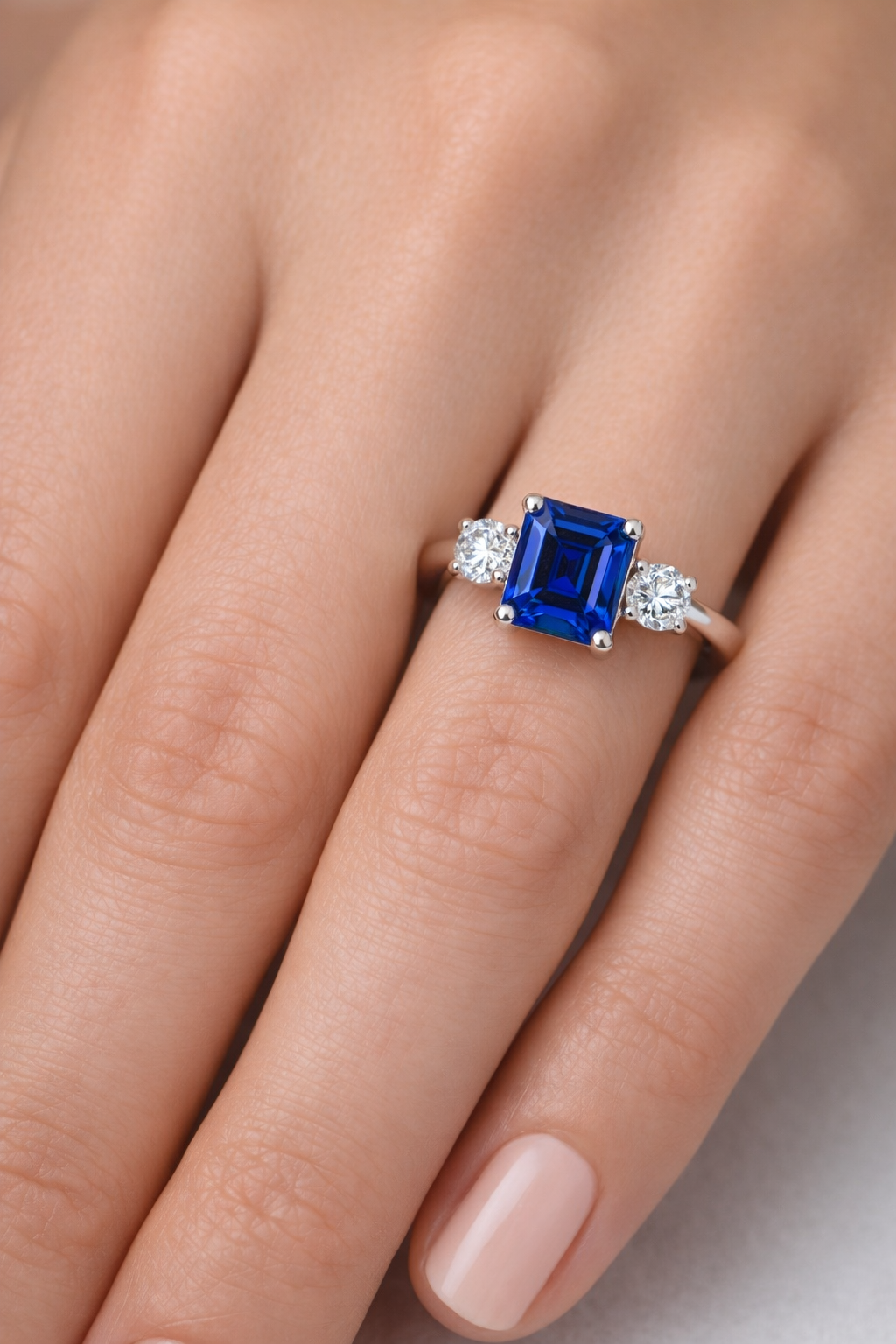 blue sapphire diamond gold ring model
